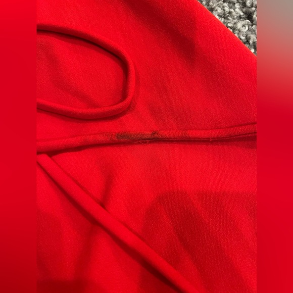 NWT! Forever 21 Red Cutout Cross Back Lace Up Midi Dress - Picture 5 of 5